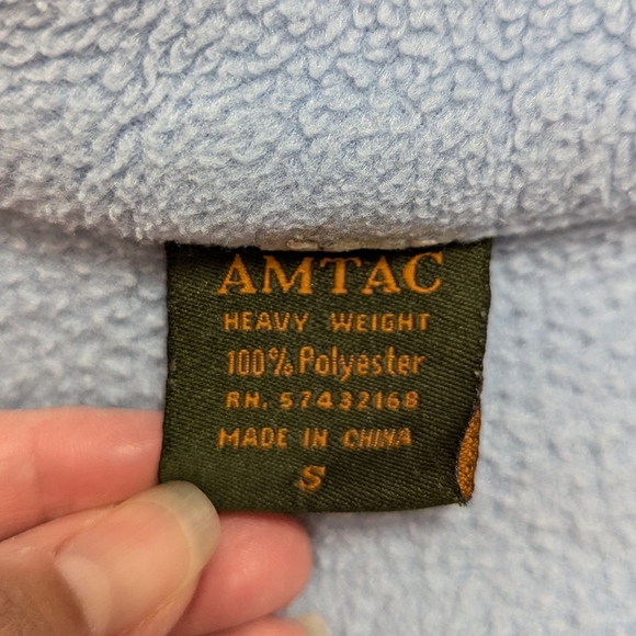 AMTAC Light Blue "Washington DC" Heavy Weight Fleece Jacket - Picture 9 of 12